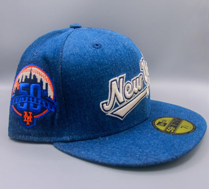 New York Mets New Era 59FIFTY Blue Denim Hat